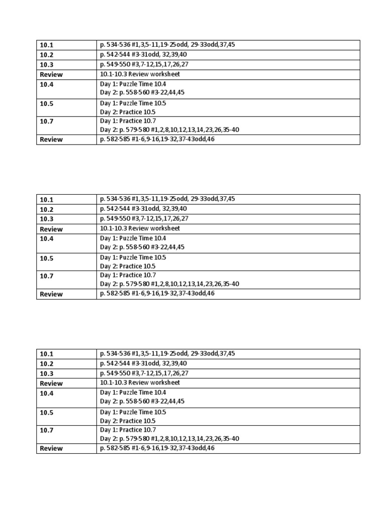 CH 10 Assignment List 0 PDF | PDF