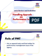 Handling Appeals On Performance Issues: Performance Review and Evaluation
