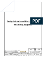 Sample Design Calculations For Block Found. For Vib. Equip.