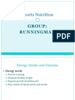 Sports Nutrition: Group: Runningman
