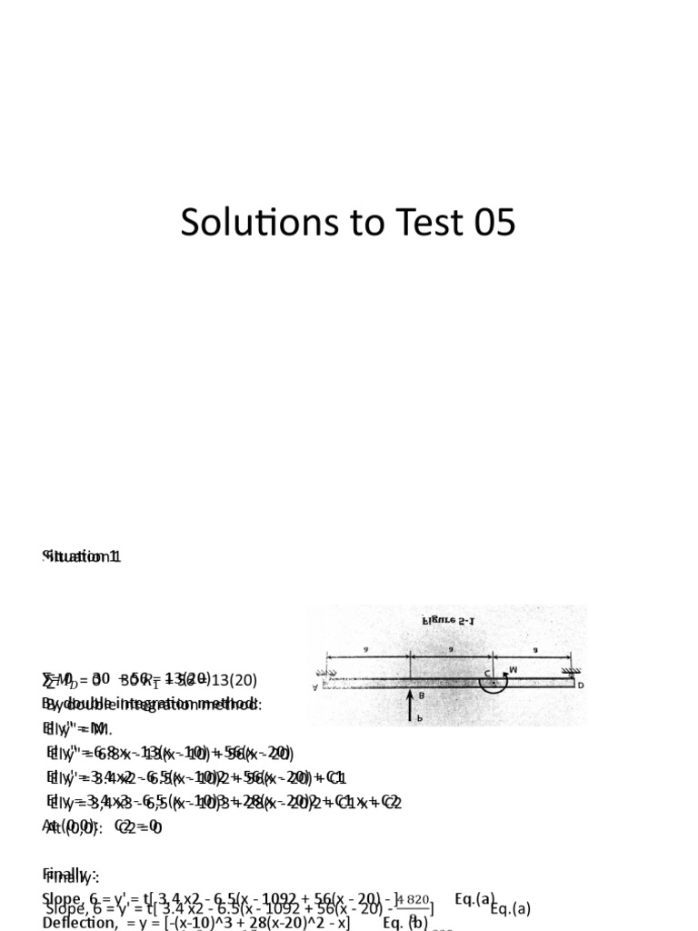 Solutions To Test 05 | PDF | Strength Of Materials | Beam (Structure)