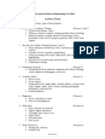 Academic Writing - MPhil Oct 2010 Course Plan - Anil Pinto (1)