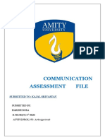 Communication Assessment File: Submitted To: Kajal Srivastav