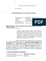 Requerimiento de Acusacion Penal - Trafico de Influencias Miguel Rios Vargas