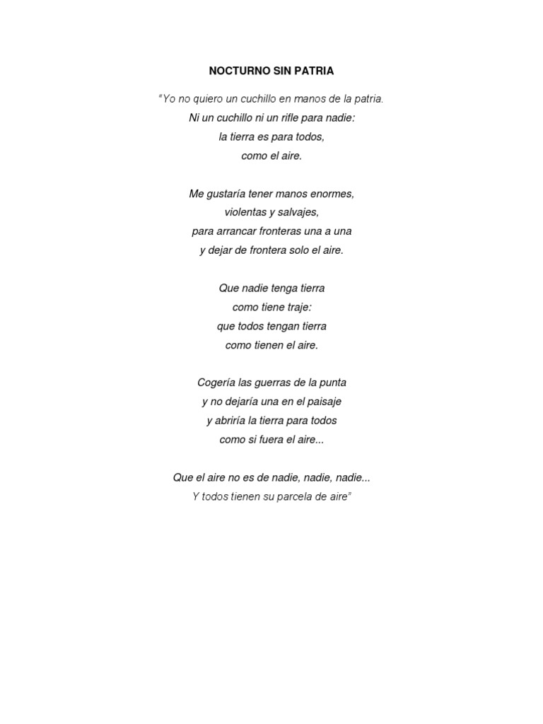 Jorge Debravo. Nocturno Sin Patria | PDF