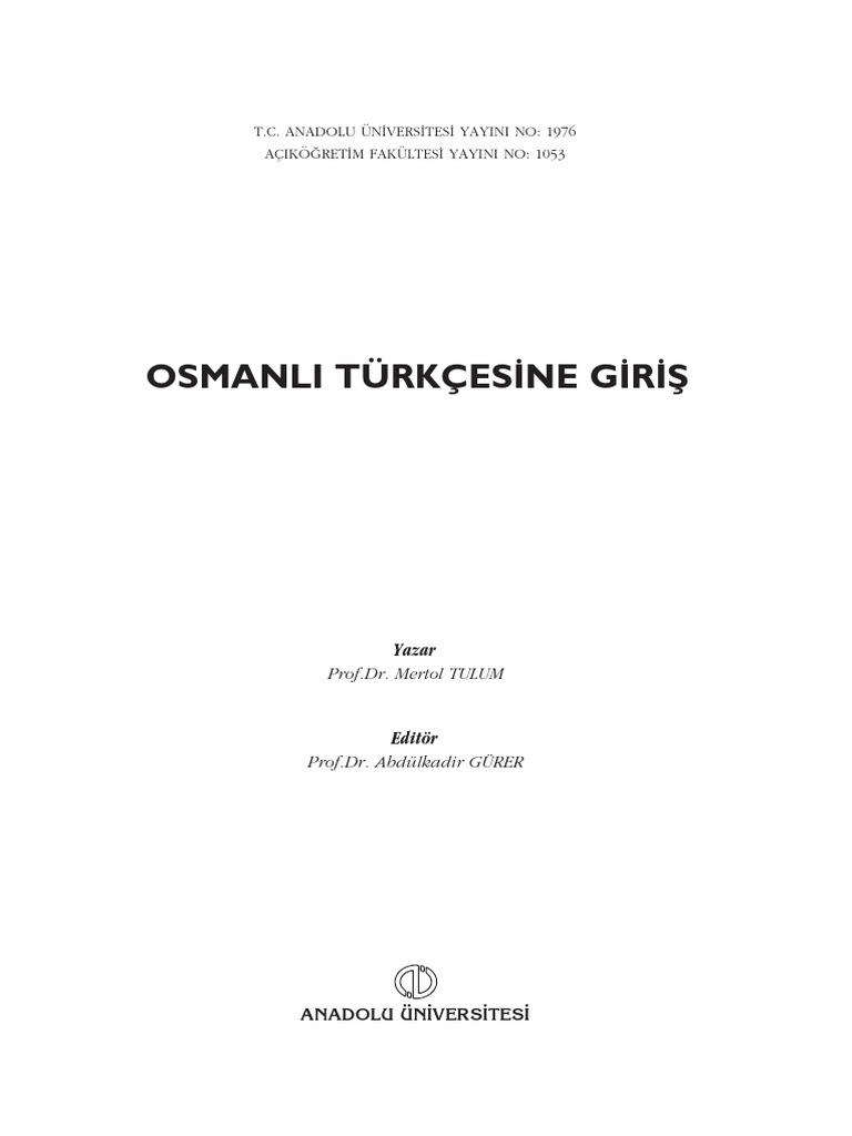 Osmanli Turkcesi Ki Tabi Pdf
