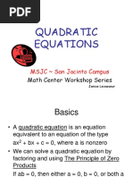 18 Quadratic Equations