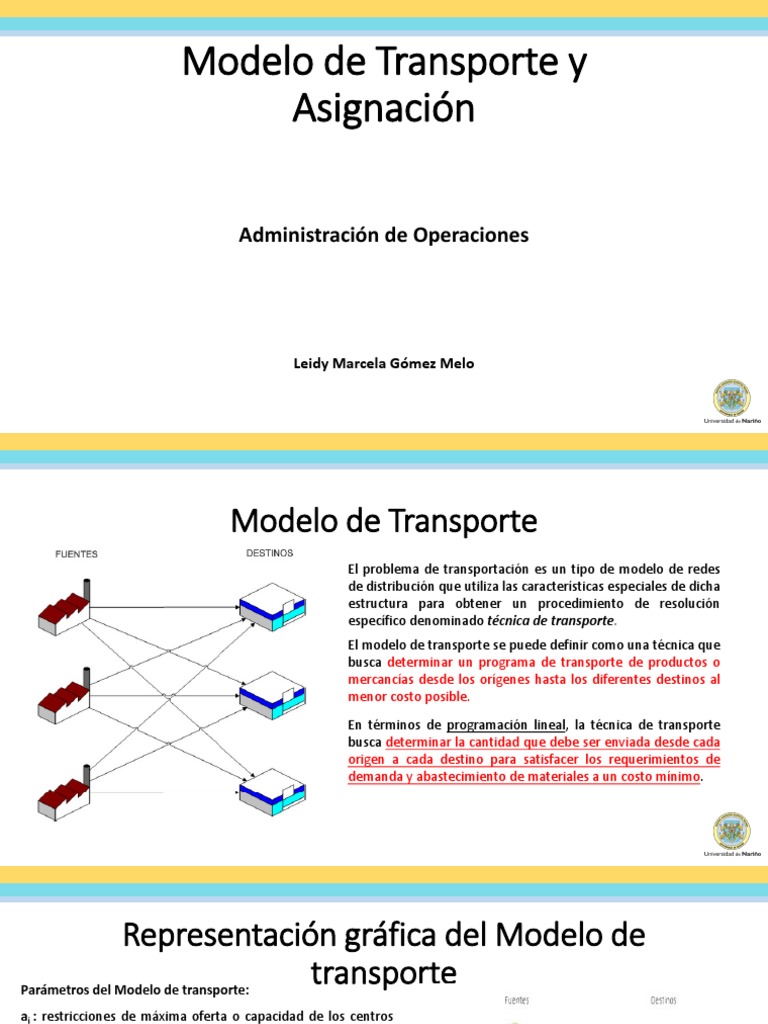 Modelo de Transporte y Asignación | PDF | Transporte | Programación lineal