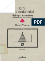 Gianni Vattimo EL FIN DE LA MODERNIDAD -NIHILISMO Y HERMENEUTICA EN LA CULTURA POSMODERNA.pdf