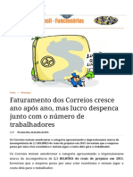 Faturamento Dos Correios Cresce Ano Após Ano, Mas Lucro Despenca Junto Com o Número de Trabalhadores _ Correios Do Brasil - Funcionários