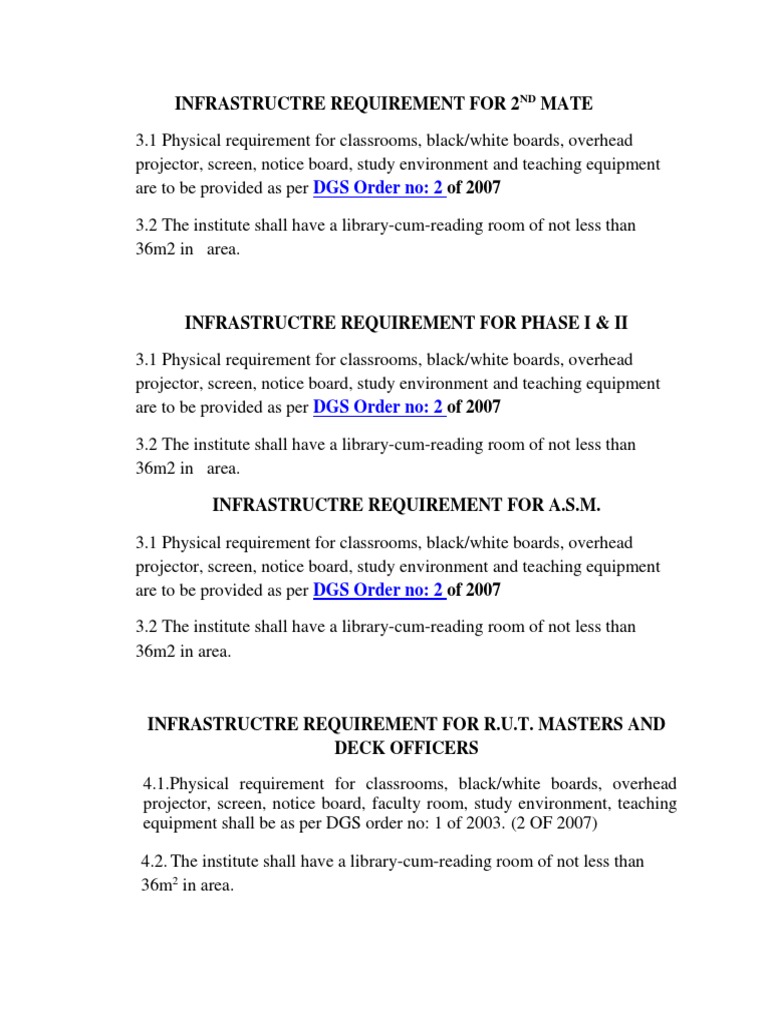 Infrastructre Requirement For 10 Courses | PDF | Air Conditioning ...