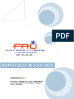 Portafolio de Servicios Fotografia Fau