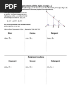 Geom Trig Packet of Worksheets