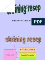 Skrining Resep