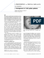The Prodtdontic Management of Cleft Palate: Maxillofacial Prosthetics Dental Implants