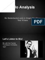 Bix Solo Analysis PDF