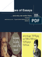 11th - Types of Essays Argumentative