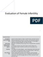Evaluation of Female Infertility