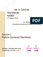 Changes in Clinical Standards Nabh-2016