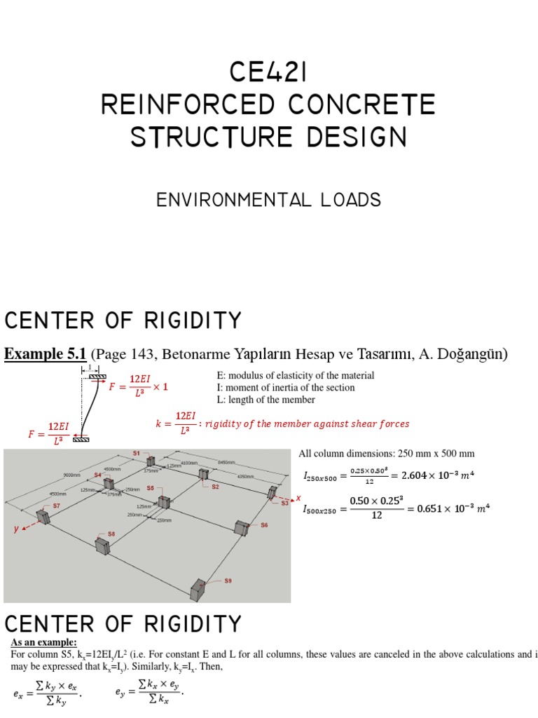 Center of Rigidity in Column Design | PDF | Column | Stiffness