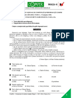 Subiect Si Barem LimbaRomana EtapaI ClasaII 15-16 PDF