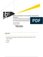 China and India in The Global Automotive Industry Synchronising Core Business Strategy For Successful Operations Internationally'