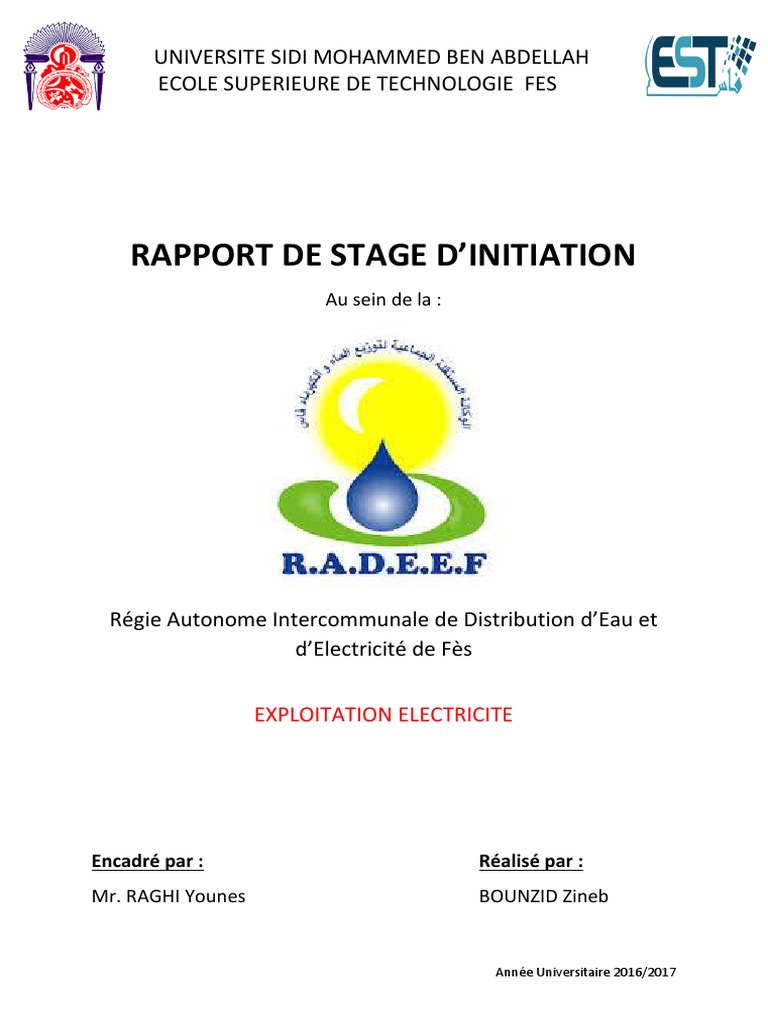 Rapport de stage à la RADEEF Fès | PDF | Réseau électrique | Scada