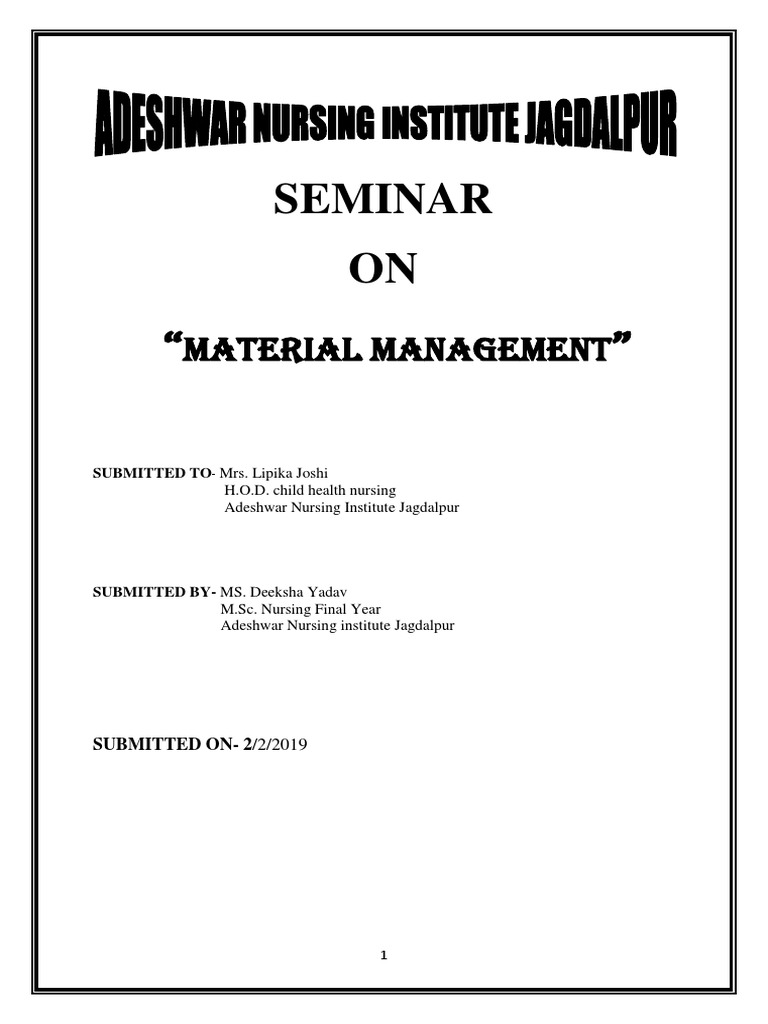 Material Management PDF Inventory Resource