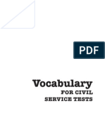 Vocabulary For Civil Service Tests