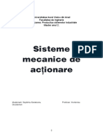 Sisteme Mecanice de Actionare