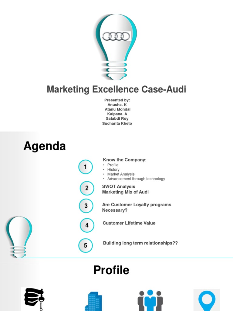 Marketing Excellence Case Audi Presented By Anusha K Atanu Mondal Kalpana A Satabdi Roy Sucharita Kheto Audi Car