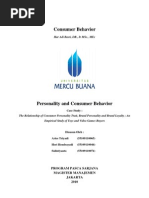 Download Kelompok 5 Personality and Consumer Behavior by sulistiyanto_hadi SN39939280 doc pdf