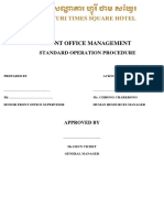 Front Office Management: Standard Operation Procedure