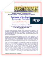 The Secret of The Shemitot: Commentary To Parashat Behar