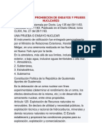 Ratificacion Del Tratado de Prohibicion de Ensayos y Pruebs Nucleares