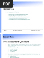 Objectives: Session Beans