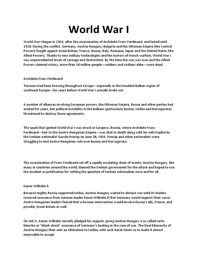 World War I | PDF | Western Front (World War I) | World War I