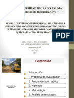 Modelo de evaluación superficial aplicado en el camino vecinal Quilca – El Alto