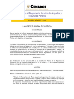 Modificaciones Al Reglamento Interior de Juzgados y Tribunales Penales