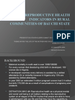Reproductive Health Indicators in Rural Communities of Bauchi