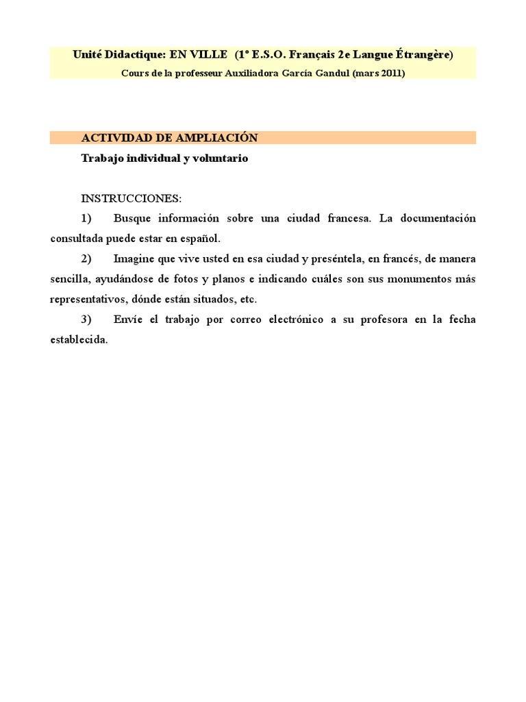 Ejercicios Frances Pdf Arte