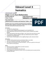 A Level Mathematics Practice Paper B - Pure Mathematics