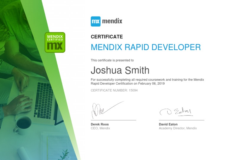 Mendix Rapid Developer Certification Awarded | PDF | Finance & Money ...