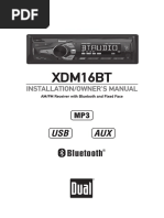 Xdm16Bt: Installation/Owner'S Manual