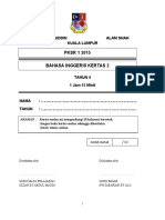 PKSR 1 2015 Bahasa Inggeris Kertas 2: SK Sultan Hisamuddin Alam Shah Kuala Lumpur