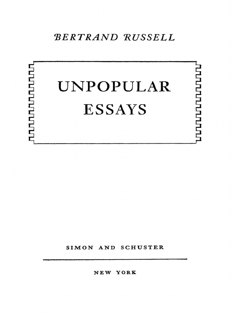 unpopular essays pdf free download