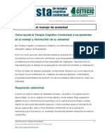 Tecnicas para El Manejo de Ansiedad PDF