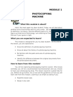 Photocopying Machine: What This Module Is About?