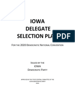 2020 Iowa Democratic Party Delegate Selection Plan --  ***DRAFT***