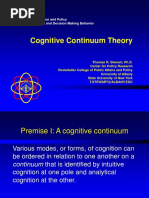 Cognitive Continuum Theory